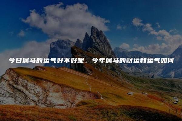 属马的人在2014年,命运的轨迹与未来的希望 属马的人在2014年,命运的轨迹与未来的希望