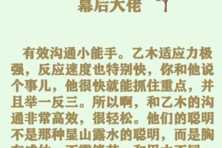 揭秘乙木命：探寻乙木命忌神的深层影响与解读