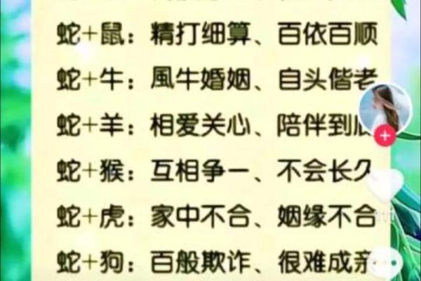 蛇命女与哪些命最配？解析最佳缘分与爱情搭配