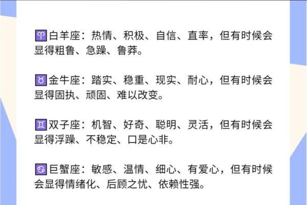 揭示星座秘密:每个星座的命运与性格特征分析! 揭示星座秘密:每个星座的命运与性格特征分析!