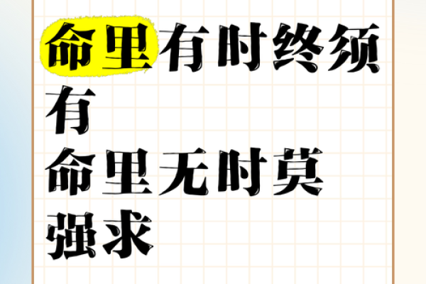 命里有时终须有，命里无时莫强求：什么命合什么命好命的探讨