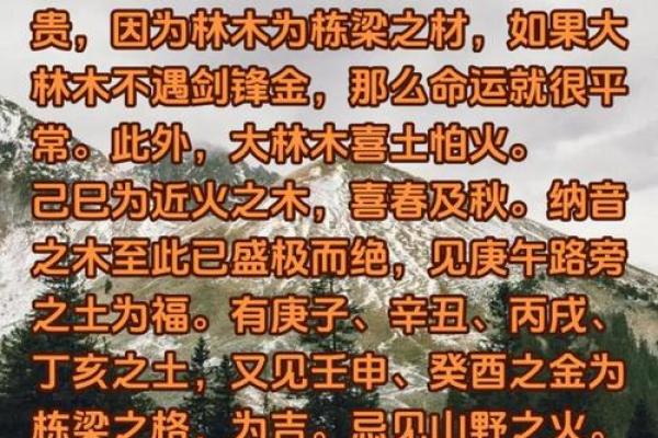 大林木命与地平木命的神秘解析与生活启示 大林木命与地平木命的神秘解析与生活启示